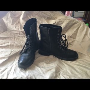 Black Combat Boots (8.5 Women’s)